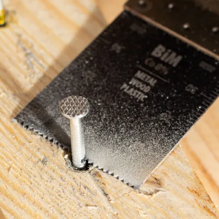 Насадка для МФИ DENZEL 782305 режущая пазовая прямая, BiM, по металлу и дереву, 33 x 1.4 мм