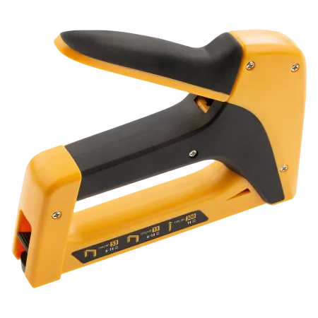 Мебельный степлер DENZEL 40210, пластиковый корпус, тип скобы: 13, 53, 300, 6-14 мм