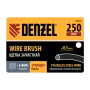 Щетка зачистная 6-и рядная DENZEL, прямая проволока из нержавеющей стали с деревянной ручкой, EFP