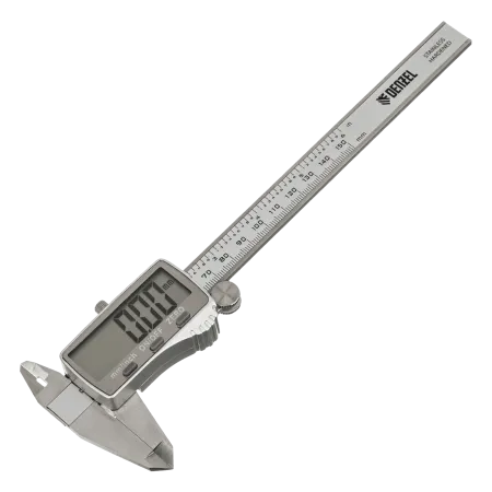 Штангенциркуль DENZEL 150 мм, электронный, большой дисплей, с глубиномером
