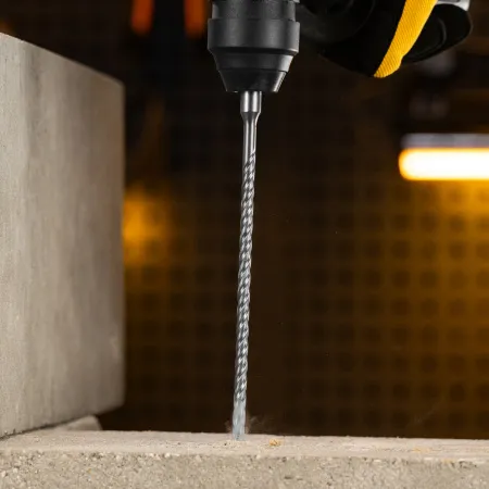 Бур по бетону DENZEL, цельная крестовая пластина, 6x215 мм, SDS PLUS
