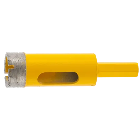 Сверло алмазное по керамограниту DENZEL 72679, 20 мм, мокрая резка, трехгранный хвостовик