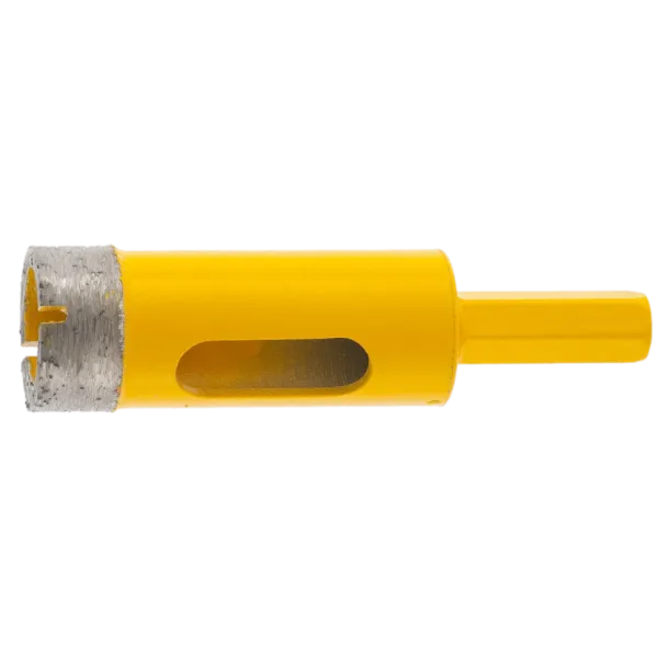 Сверло алмазное по керамограниту DENZEL 72679, 20 мм, мокрая резка, трехгранный хвостовик