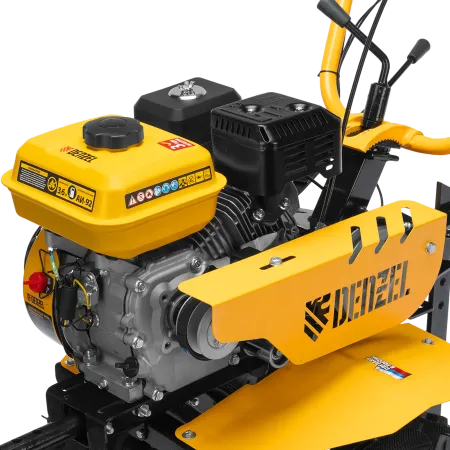 Мотоблок DENZEL DPT-370S, 7 л.с., ремен.сцеп, фрез 3х4, ШОМ, передачи 3В/1Н