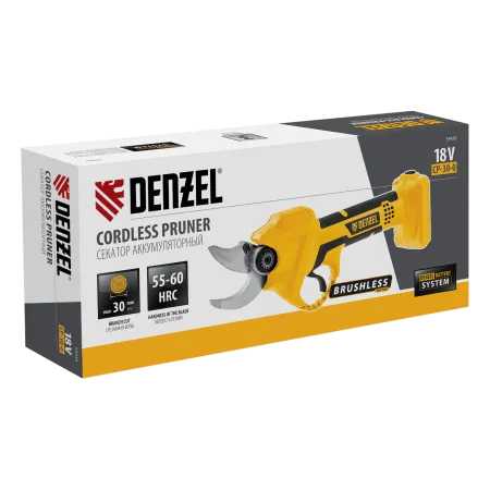 Секатор аккумуляторный DENZEL CP-30-0, 18В Li-Ion