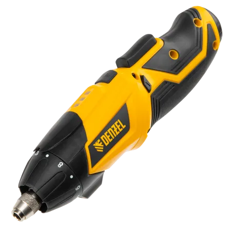 Отвертка DENZEL CSL-3.6-01, с аккумулятором 3.6 В Li-Ion, 1.3 Ач, 200 об/мин, с аксессуарами