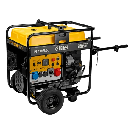 Генератор бензиновый DENZEL PS-180EAD-3, 18 кВт,230/400 В, 65л, разъем ATS,перекл.режима,эл.старт