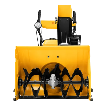 Гибридная снегоуборочная машина DENZEL с функц. подметания SWB-800, 212 сс, руч. старт, 2 насадки