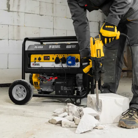 Генератор бензиновый DENZEL PS 55 EA, 5.5 кВт, 230 В, 25 л, электростартер