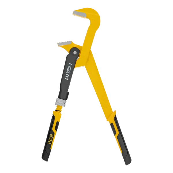 Ключ трубный рычажный DENZEL №0, 3/4", цельнокованый, CrV, тип "L"
