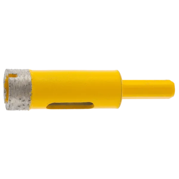 Сверло алмазное по керамограниту DENZEL, 18 мм, мокрая резка, трехгранный хвостовик