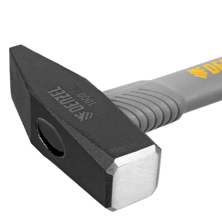 Молоток слесарный DENZEL 1000 г, кованый, фибергласовая  рукоятка c TPR покрытием