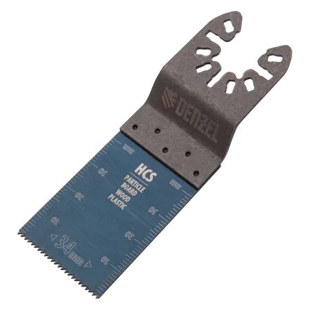 Насадка для МФИ DENZEL 782312 режущая пазовая прямая, HCS, по дереву, 34 х 1.4 мм