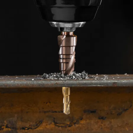 Сверло ступенчатое DENZEL 4-5-6-7-8-9-10-11-12 мм, Р6М5К5, 6-гр. хвостовик