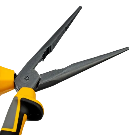 Длинногубцы прямые DENZEL 205 мм, трехкомпонентные рукоятки