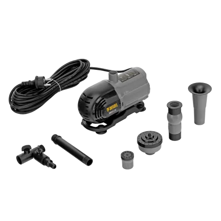 Насос фонтанный DENZEL FNP31-24, 31 Вт, подъем 2,4 м, 1500 л/ч, колокольчик/2 каскада/гейзер