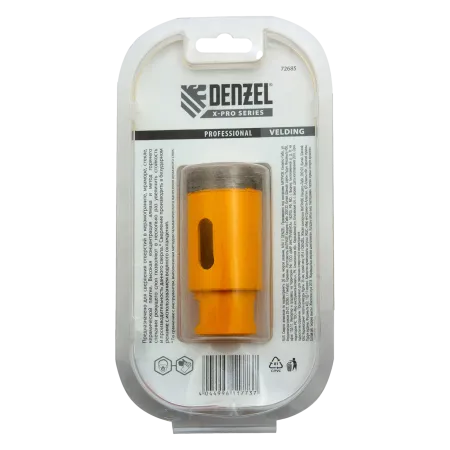 Сверло алмазное по керамограниту DENZEL 72685, 35 мм, М14, мокрая резка