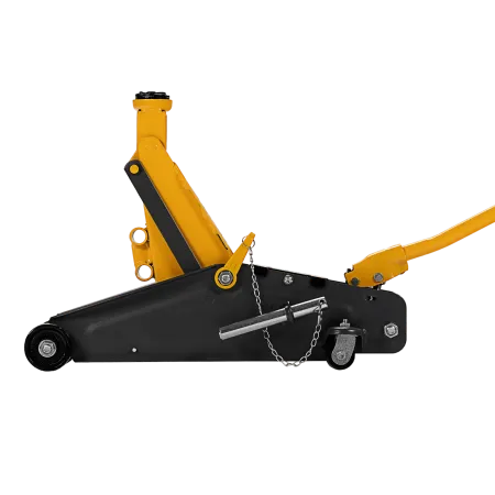 Домкрат гидравлический DENZEL подкатной с фиксатором, 2,8 т, 135-385 мм, в кейсе