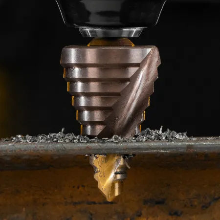 Сверло ступенчатое DENZEL, 9-12-15-18-21-24-27-30-33-36 мм, Р6М5К5, 6-гр. хвостовик