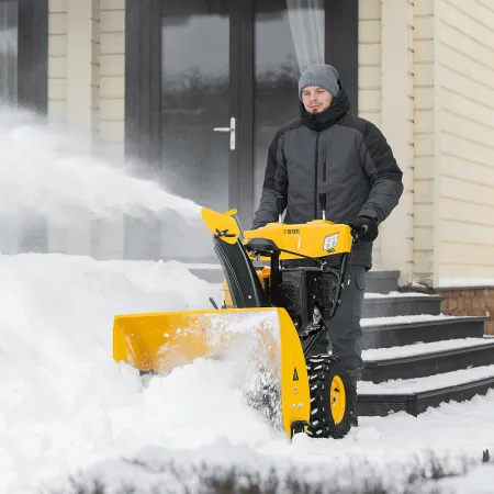 Снегоуборщик бензиновый DENZEL SBL 711D PRO, 302cc, эл.старт, фара, обогрев, блок. дифф.