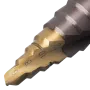 Сверло ступенчатое DENZEL, 6-8-10-12-14-16-18-20-22-24-26-28-30мм, Р6М5К5, 6-гр. хвостовик
