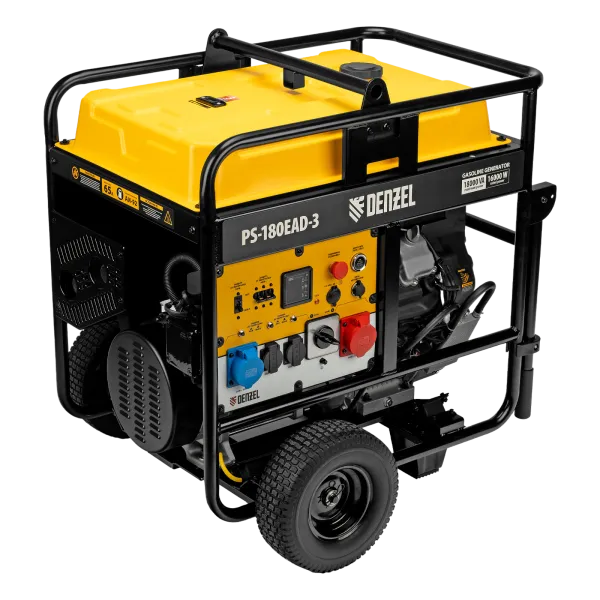 Генератор бензиновый DENZEL PS-180EAD-3, 18 кВт,230/400 В, 65л, разъем ATS,перекл.режима,эл.старт
