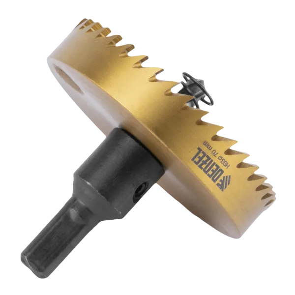 Коронка по металлу DENZEL 724123, 70 мм, HSS, нитридтитановое покрытие