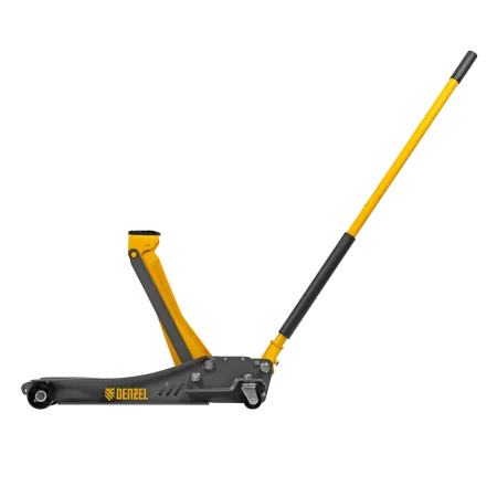 Домкрат гидравлический подкатной DENZEL 3,8 т, 110-580 мм, быстрый подъем, низкий подхват, проф.
