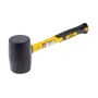 Киянка резиновая DENZEL 16 oz, черная резина, фибергласовая рукоятка