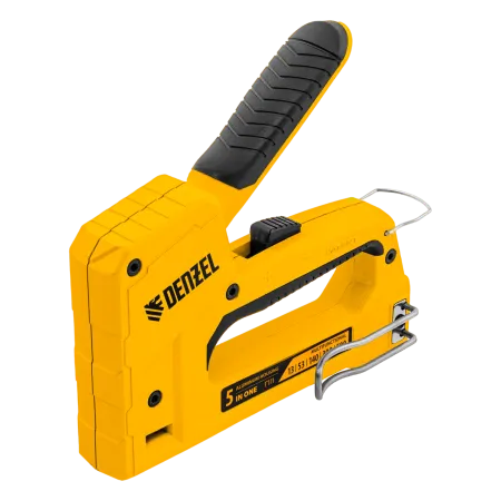 Степлер мебельный DENZEL тип 53 и 13, 6-14мм, тип 140, 10-14мм, тип 300, 15мм, тип 500, 15мм