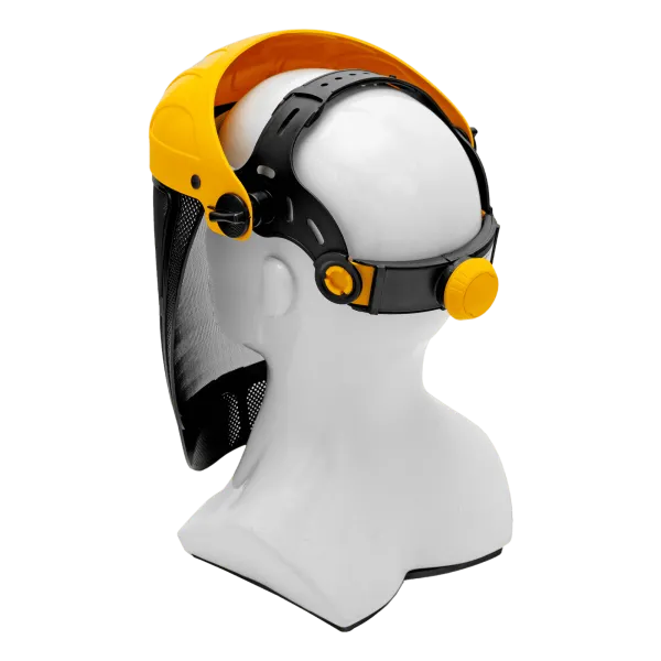 Щиток защитный лицевой с сеткой DENZEL "СВОНА" НС-01 "ЛЮКС", плавная регулировка храповик