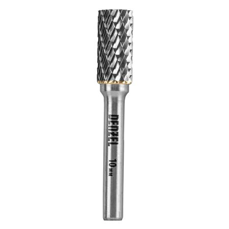 Борфреза по металлу DENZEL твердосплавная, цилиндрическая, тип-А, 10 мм