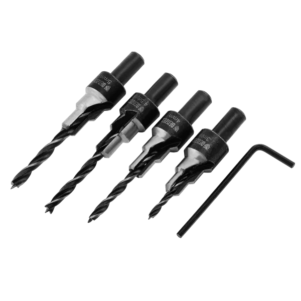 Набор сверл под конфирмат DENZEL 3-5 мм, 4 шт