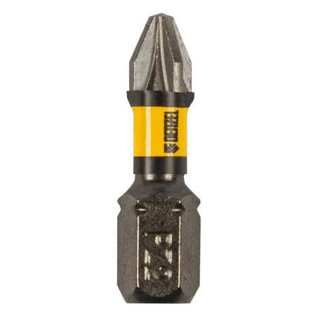 Бита DENZEL IMPACT, PZ2x25 мм, лазерная обработка шлица, сталь S2, 10 шт., Е 6,3