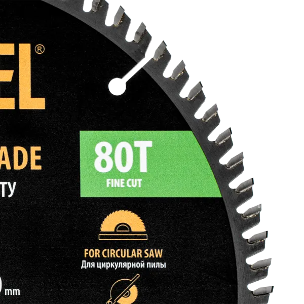 Пильный диск по ламинату DENZEL ф250 х 30 мм, 80 зубьев