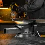 Тиски слесарные DENZEL BVH-200, 200 мм, поворотные, стальная направляющая, с наковальней
