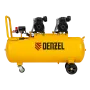 Компрессор безмасл. малошумный DENZEL DLP-3000/100, 3 кВт, 2х1,5 кВт,100 л, 2850 об/мин,500 л/мин