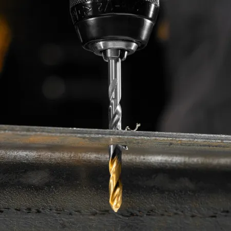 Набор сверл по металлу DENZEL, 1,5-6,5мм, Р6М5-TiN, Golden Tip, 13 шт