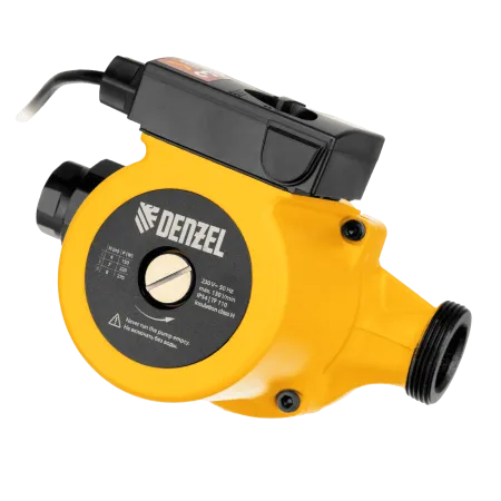 Циркуляционный насос DENZEL CP25-8, напор 8 м, 130 л/мин, 1 м кабель, монт. длина 180 мм