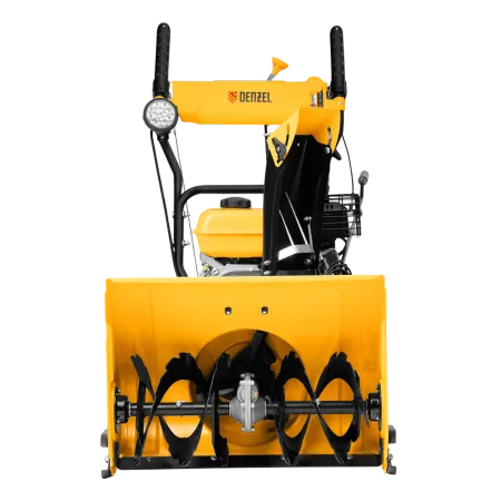 Гибридная снегоуборочная машина DENZEL с функц. подметания SWB-800, 212 сс, руч. старт, 2 насадки