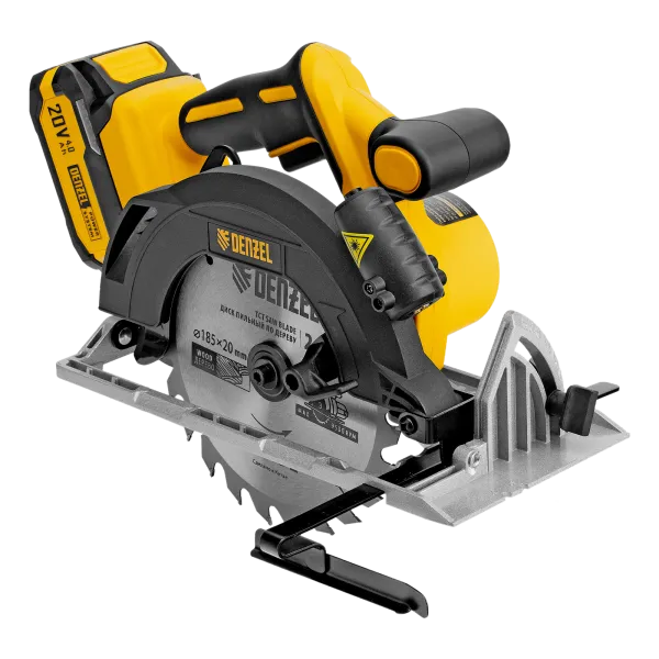 Пила циркулярная аккумуляторная бесщет. DENZEL CCSH-BL-20-185, 185 мм, Li-Ion, 20 В
