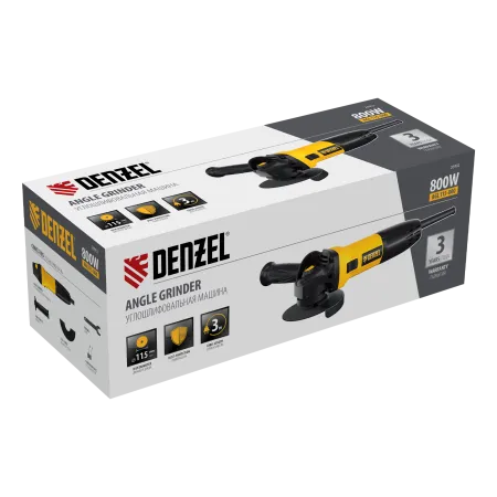 Машина шлифовальная угловая DENZEL AGL115-800, 800 Вт, 115 мм, 11000 об/мин