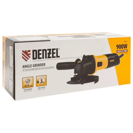 Машина шлифовальная угловая DENZEL AGH125-900, 900 Вт, 125 мм, 11000 об/мин