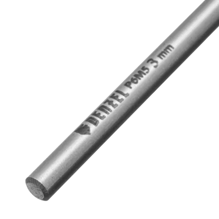 Сверло спиральное по металлу DENZEL 3 x 61 мм, Р6М5, Golden Tip, многогранная заточка, 2шт.