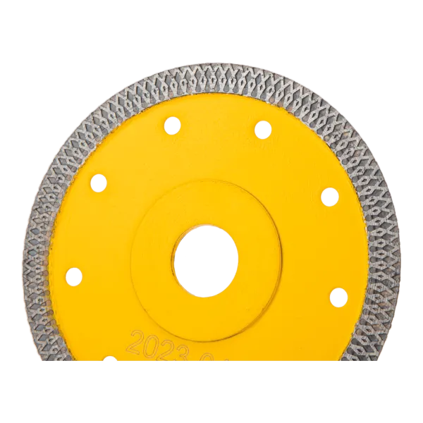 Диск алмазный отрезной DENZEL 125 х 22,2мм, сплошной, супертонкий, горячий пресс, сухой/мокрый рез