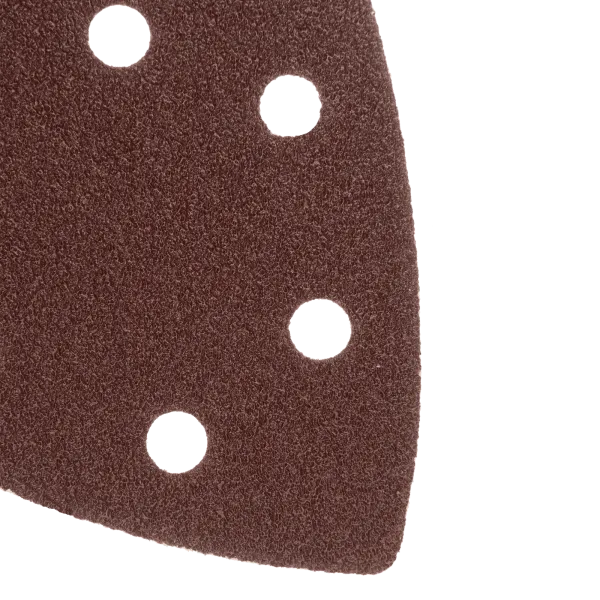 Треугольник абразивный на ворc. подложке под "липучку", перф., P 80, 150х150х100 мм, 5 шт. Denzel