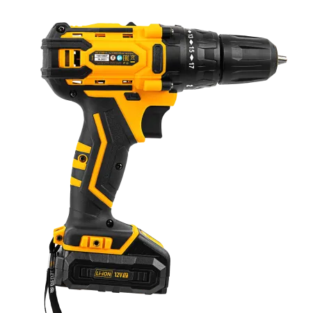 Дрель-шуруповерт аккумуляторная DENZEL CDL-12-02BM, Li-Ion, 12 В, 2 акк.