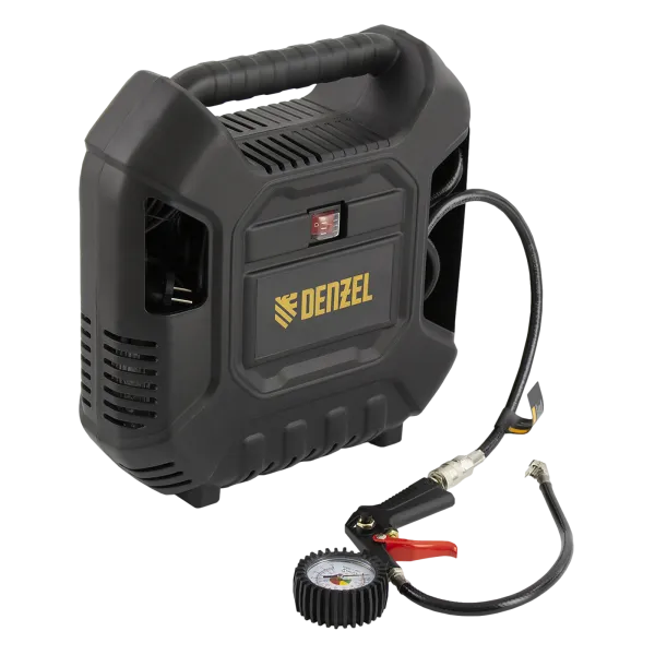 Компрессор воздушный DENZEL DL1100, 1.1 кВт, 180 л/мин, с набором аксессуаров