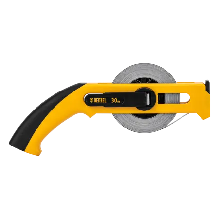 Рулетка геодезическая DENZEL 30 м х 13 мм, открытый корпус, металлическая лента
