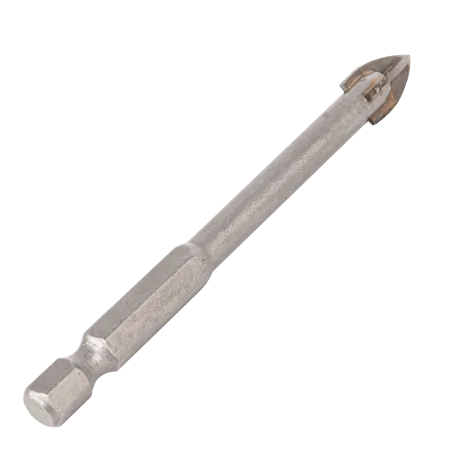 Сверло по керамической плитке DENZEL 8 мм, крестовая пластина, шестигранный хвостовик